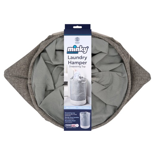 Minky Fabric Round Storage Hamper
