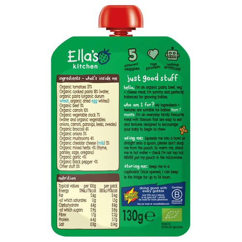 Ella's Kitchen Organic Spag Bol Baby Food Pouch 7+ Months