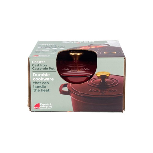 Salter Chester 24cm Red Casserole Dish