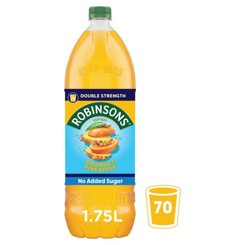 Robinsons Double Strength Orange & Pineapple No Added Sugar Squash 1.75L