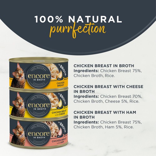 Encore Cat Tins, Chicken Selection in Broth