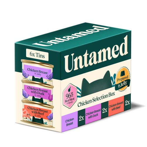 Untamed Chicken Selection Box In Jelly Cat Food 6 x 75g