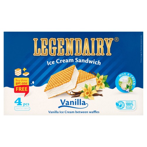 Legendairy Ice Cream Sandwich With Vanilla Flavour 