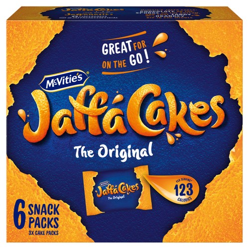 McVitie's Jaffa Cakes Original Handy Packs Biscuits 6 x Packs of 3