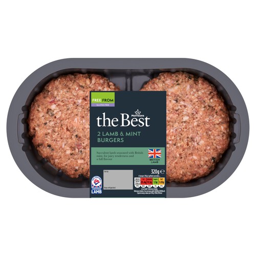 Morrisons The Best Lamb & Mint Burgers