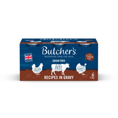 Butcher's Grain Free Variety Pack Dog Food Tins In Gravy
