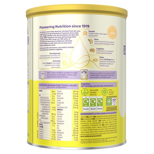 SMA Follow-On Baby Milk Powder Formula 6-12 Months 800g