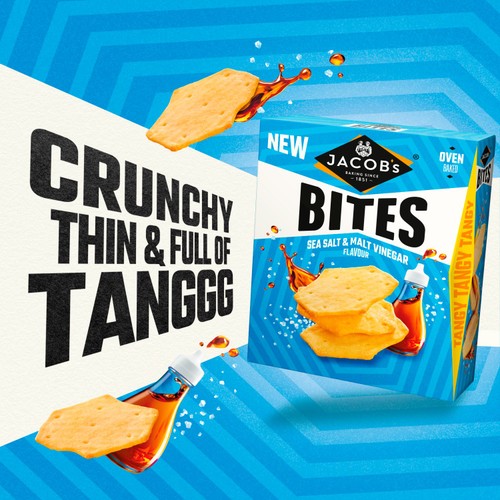 Jacob's Bites Sea Salt & Malt Vinegar 125g