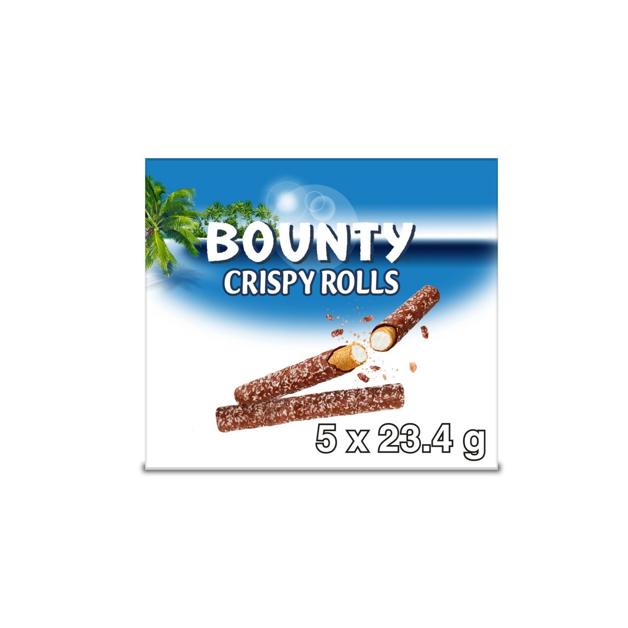 Bounty Milk Chocolate & Coconut Crispy Rolls Multipack 5 x 23.4g Bars