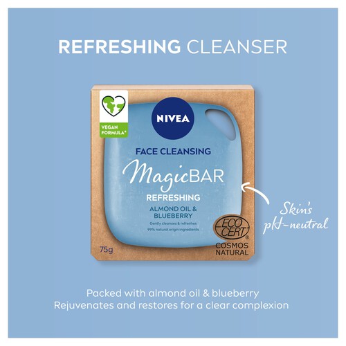 NIVEA Magic Bar Almond Oil & Blueberry Face Cleansing Bar 