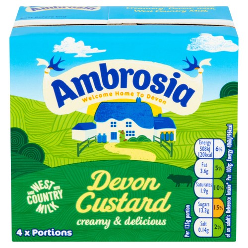 Ambrosia Devon Custard Dessert Carton 500g