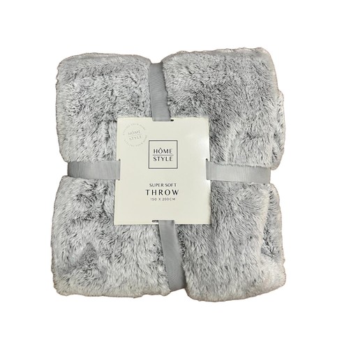 Home Style Grey Supersoft Throw