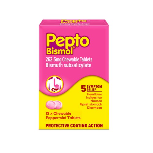 Pepto Bismol Chewable Tablets 12 Pack