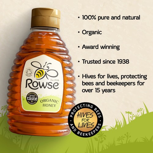 Rowse Organic Honey 340g