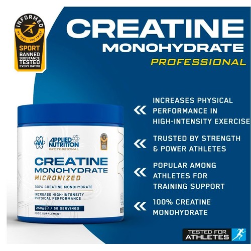 Applied Nutrition Creatine Monohydrate Powder Unflavoured 250g
