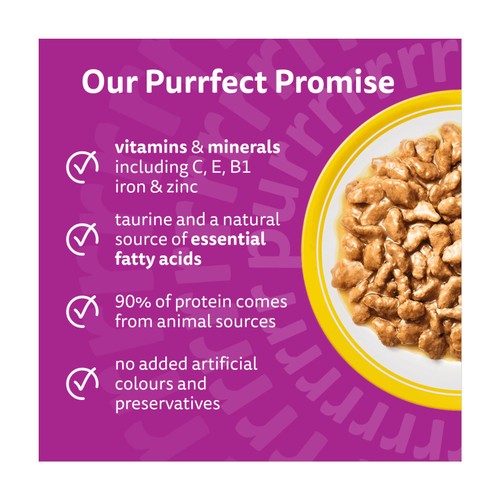 Whiskas 1+ Poultry Feasts Adult Wet Cat Food Pouches in Gravy