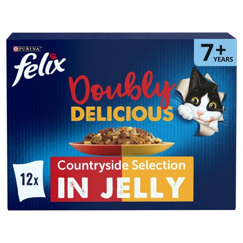 Felix Doubly Delicious 7+ Countryside Selection Jelly Wet Cat Food