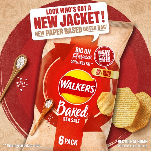 Walkers Baked Sea Salt Snacks Crisps 