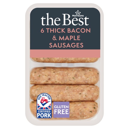 Morrisons the best 6 maple bacon sausages