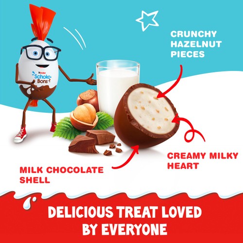 Kinder Milk Chocolate & Hazelnut Schoko Bons 200g