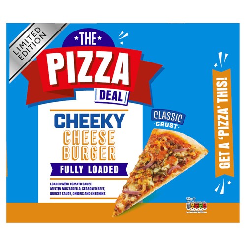 Morrisons Takeaway Limited Edition Cheese Burger Pizza 530g