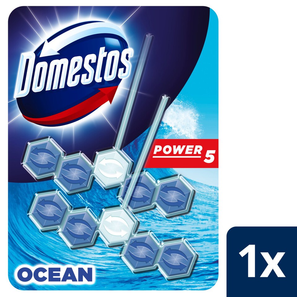 Domestos Rim Block Power 5 Twin Pack Ocean Morrisons Online Groceries