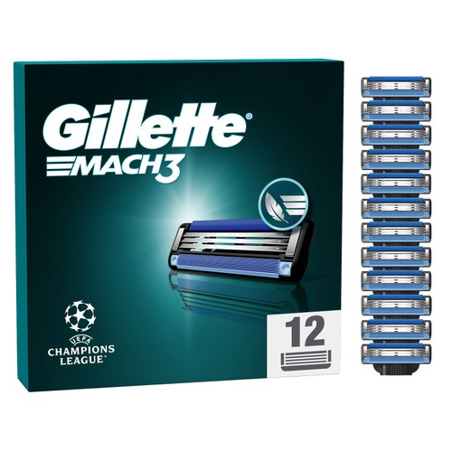 Gillette Mach 3 Razor Blades 12 Pack