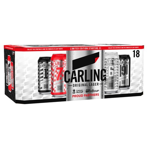 Carling Original Lager Beer Cans 18 x 440ml