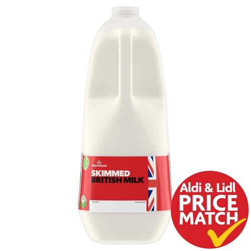 Morrisons British Skimmed Milk 4 Pints