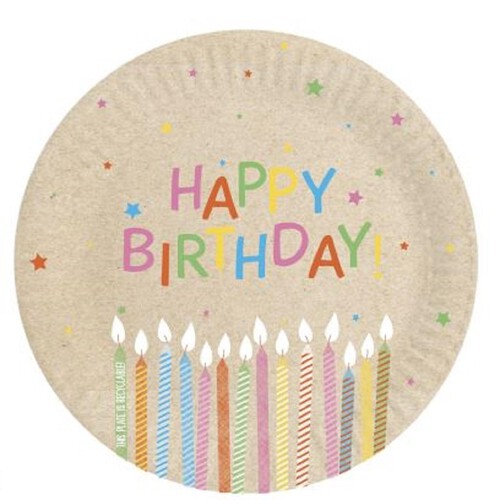 Nutmeg Home Happy Birthday Candles Plates