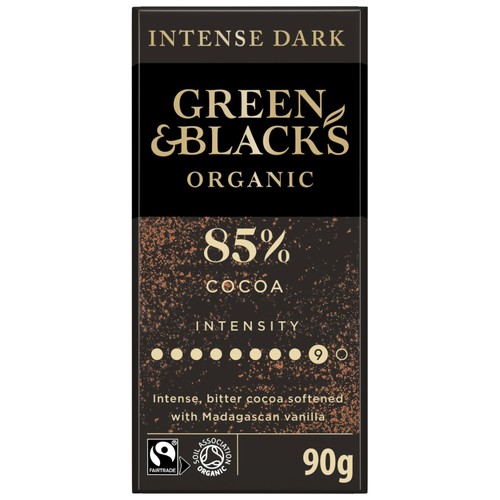 Green & Black's Organic 85% Dark Chocolate Bar 90g