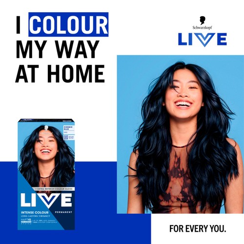 LIVE Intense Colour Permanent Hair Dye 090 Cosmic Blue