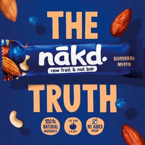 Nakd Blueberry Muffin 4 Raw Fruit & Nut Bars 