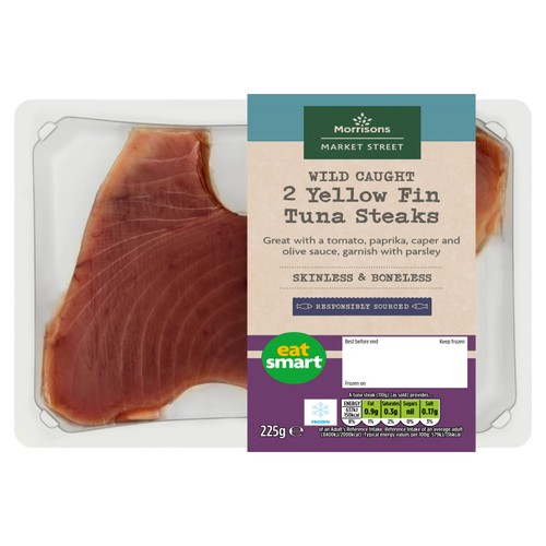 Morrisons Fishmongers Frozen Yellow Fin Tuna Steaks 