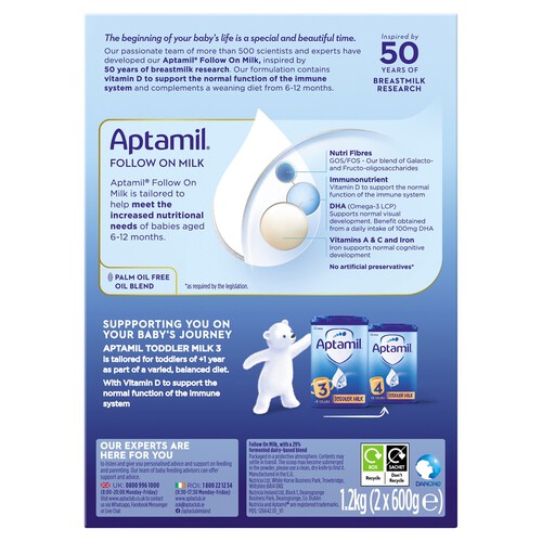 Aptamil 2 Follow On Baby Milk Formula Powder 6-12 Months Big Pack