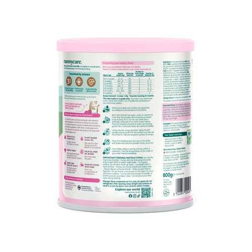 Nanny Care Stage 1 First Infant Milk Goat Milk From Birth 800g