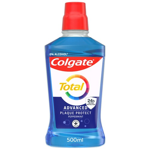 Colgate Total Advanced Plaque Protect Peppermint Mouthwash Alcohol Free