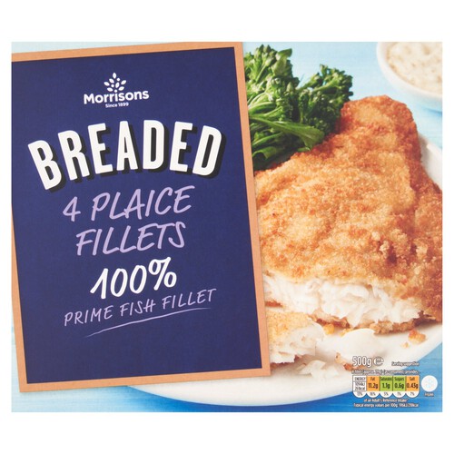 Morrisons 4 Breaded Plaice Fillets