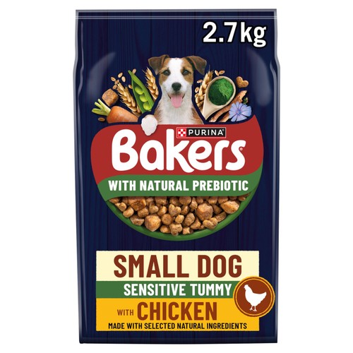 Bakers Small Dog Sensitive Tummy Chicken Dry Dog Food   2.7kg