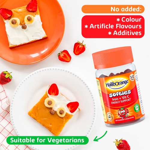 Haliborange Kids Iron & Vit C Strawberry Flavour Softie 