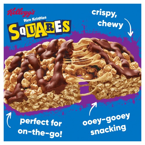 Kellogg's Rice Krispies Squares Honeycomb & Chocolate Cereal Bars 4x33g