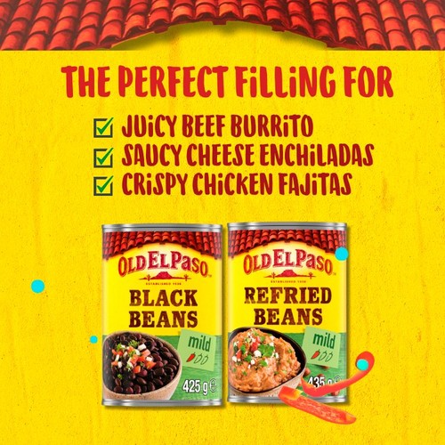 Old El Paso Mild Black Beans 425g