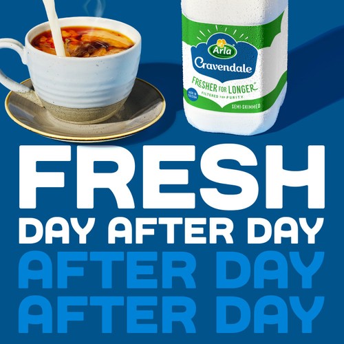 Cravendale Filtered Fresh Semi Skimmed Milk Fresher for Longer 1L