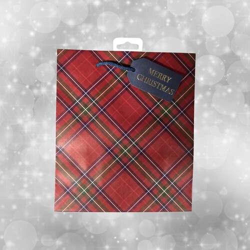 Morrisons Tartan Gift Bag Medium