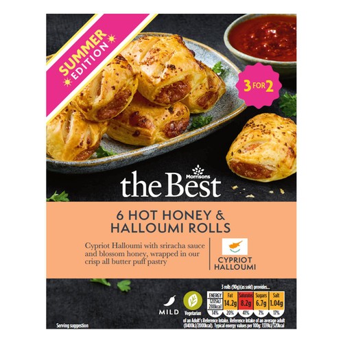 Morrisons The Best Hot Honey Halloumi Rolls 180g