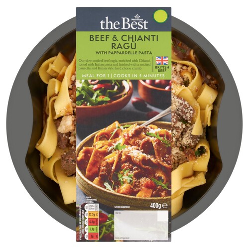 Morrisons The Best Beef Ragu & Chianti with Pappardelle Pasta