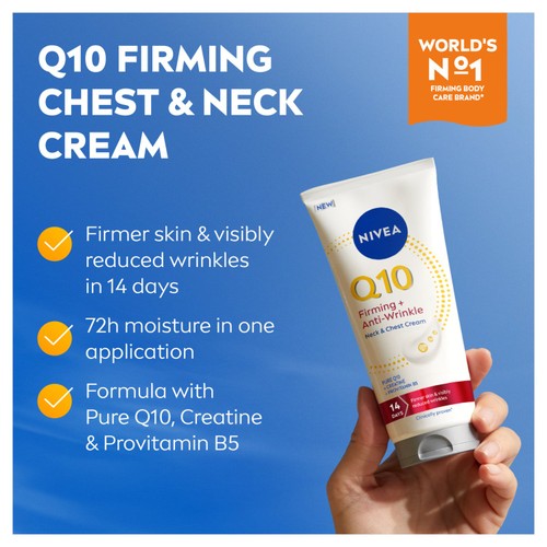 NIVEA Q10 Firming + Anti-Wrinke Neck & Chest Cream Moisturiser