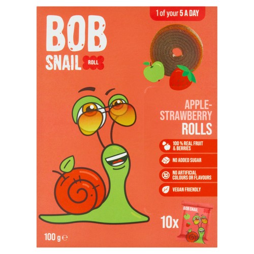 Bob Snail Apple & Strawberry Fruit Rolls 100g