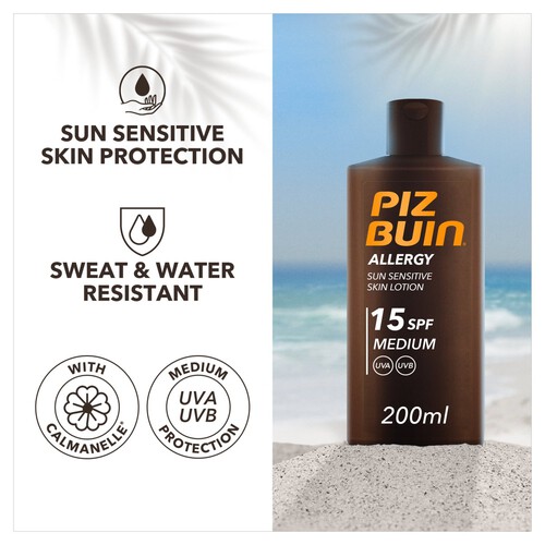 Piz Buin Allergy Sun Sensitive Skin Lotion SPF 15 Medium