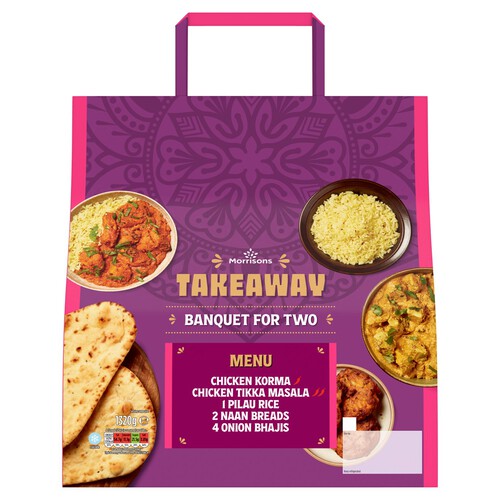 Morrisons Takeaway Banquet For Two- Chicken Korma & Chicken Tikka Masala